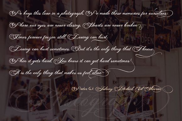 Photograph - Script Wedding Font Photograph - Script Wedding Font