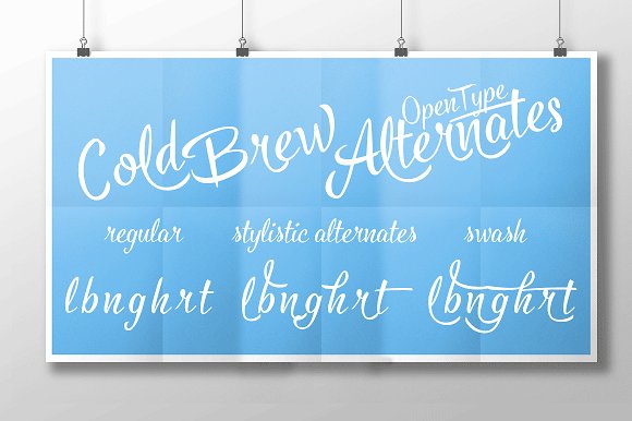 Cold Brew font trio +extras