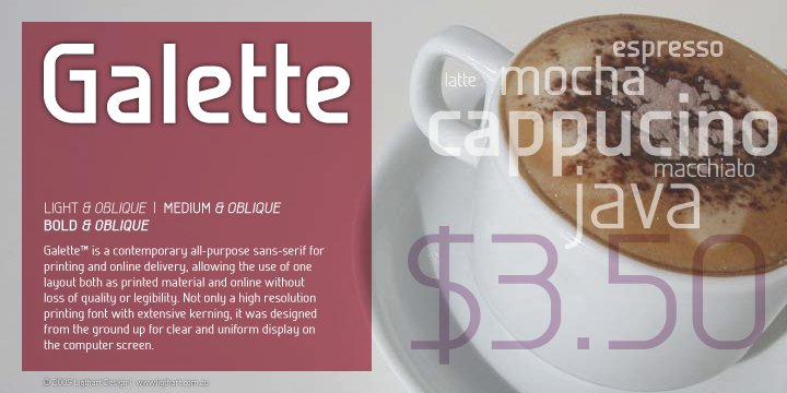 Galette font family Galette font family