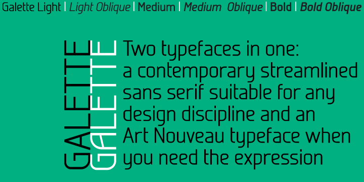 Galette font family Galette font family