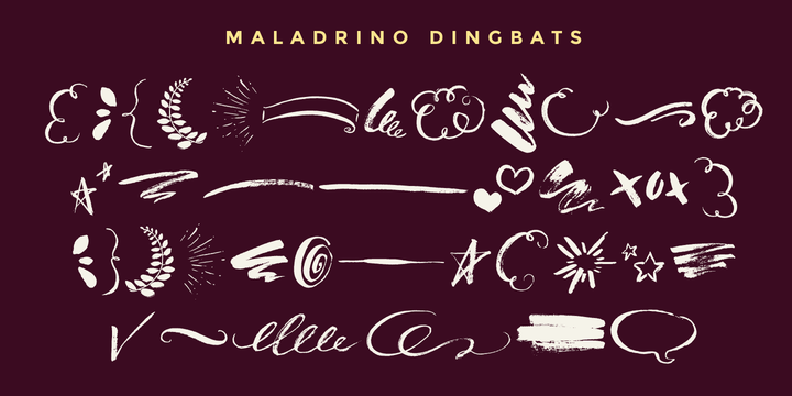 Malandrino Font Family Malandrino Font Family