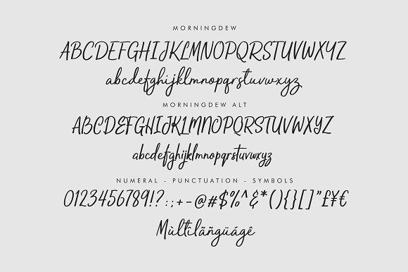 MorningDew Script Font