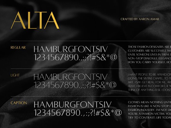 Alta Typeface (3 Weights)