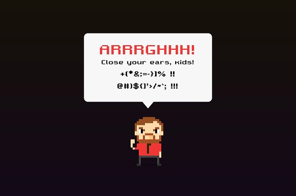 Eight Beats: pixel font