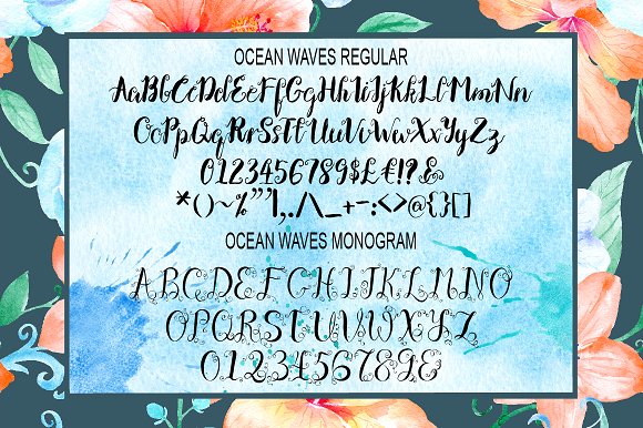 Ocean Waves Brush Font Duo