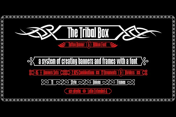 The Tribal Box Banner Font Ifonts Xyz