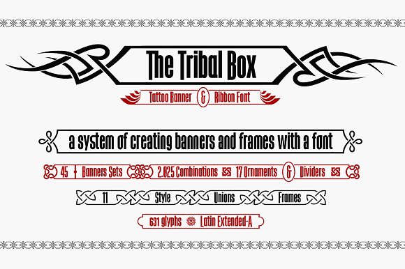 The Tribal Box Banner Font Ifonts Xyz