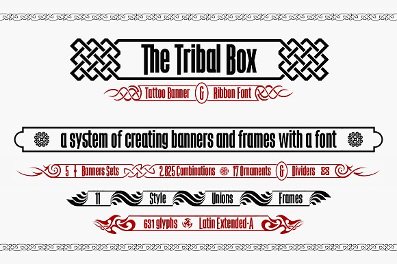 The Tribal Box Banner Font Ifonts Xyz