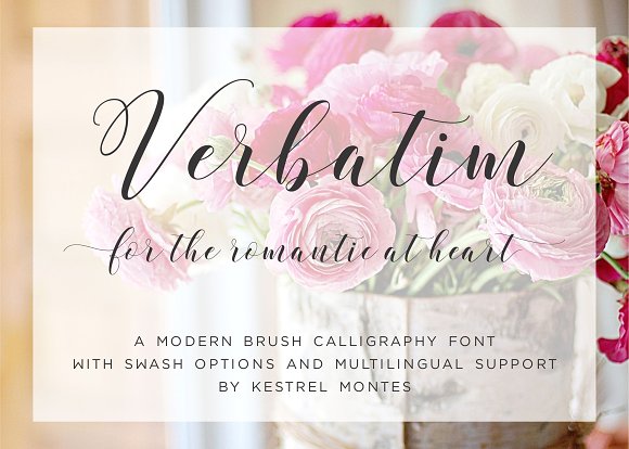 Verbatim Calligraphy Script - Free Font