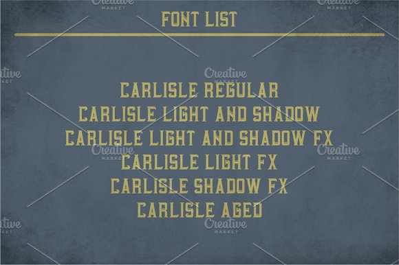 Carlisle Label Typeface