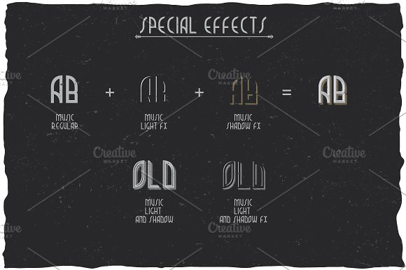 Music Album Vintage Label Typeface