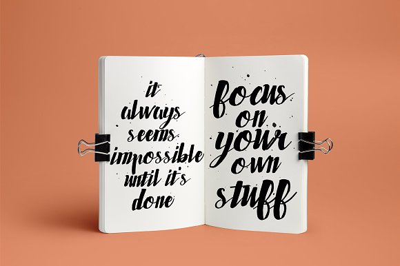 Ruby's Notes, a hand brushed font