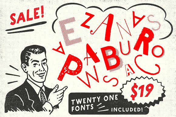 ZACK Vintage Font Bundle