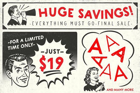 ZACK Vintage Font Bundle