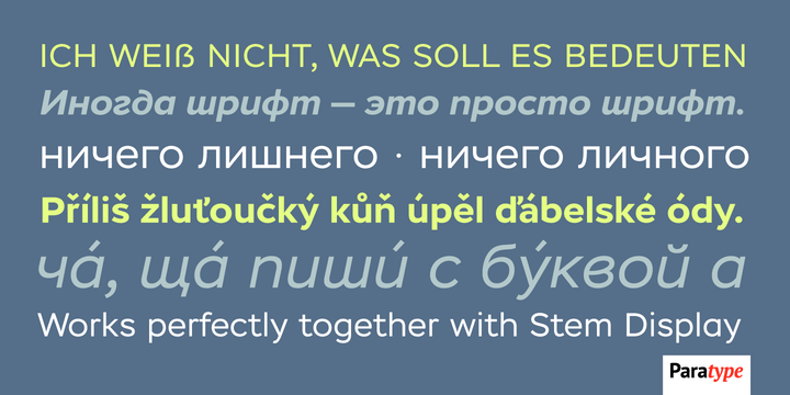 Stem Text Font Family Stem Text Font Family