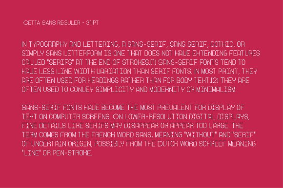 Cetta Sans Typefamily Cetta Sans Typefamily