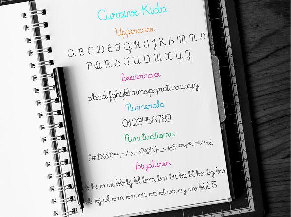Fonts Cursive Kids and Cursive Trace