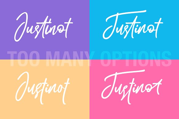 Justinot Infinity Marker Font
