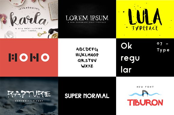 40 Fonts Bundle - Free Font