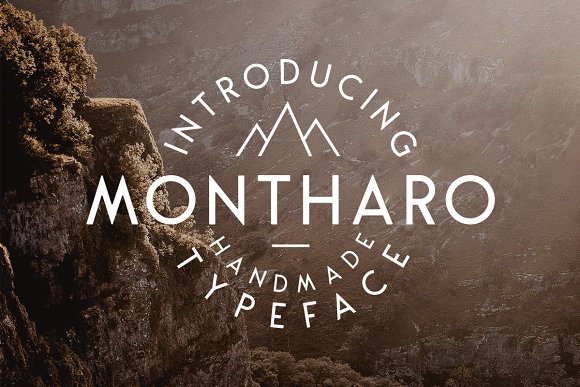 Free Montharo Typeface Extras Script Fonts