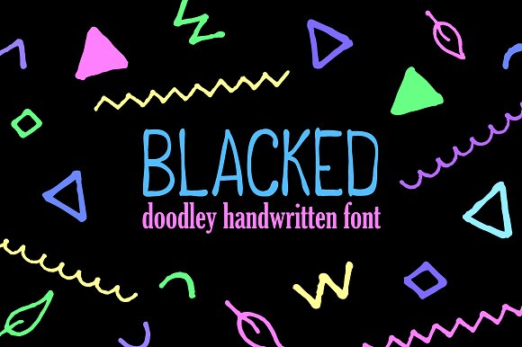 Blacked Doodle Handwritten Script