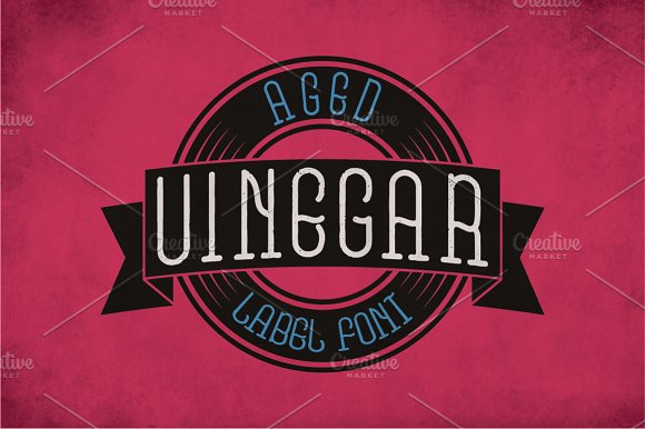 Vinegar Vintage Label Typeface