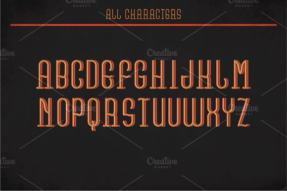 Vinegar Vintage Label Typeface