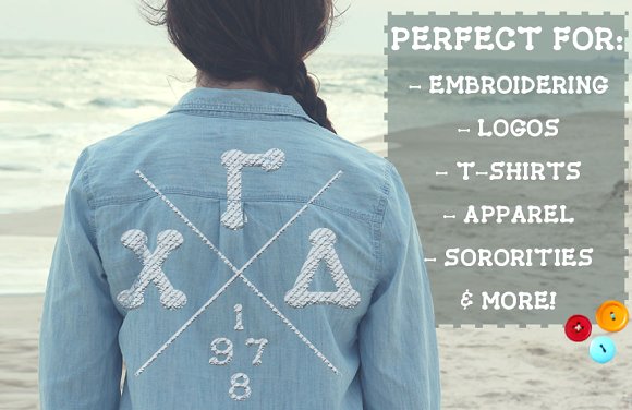 Applique Greek Font Set Applique Greek Font Set