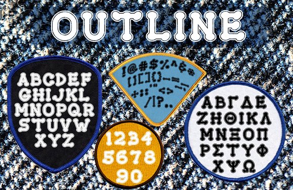 Applique Greek Font Set Applique Greek Font Set