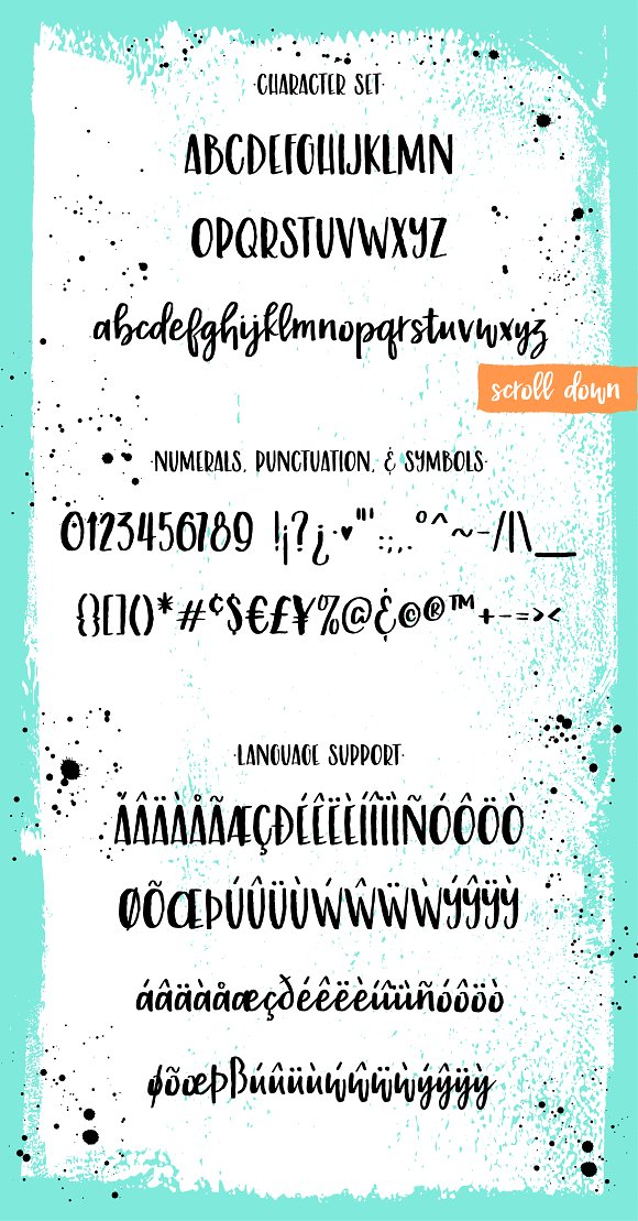 Malibu Punch, a textured brush font