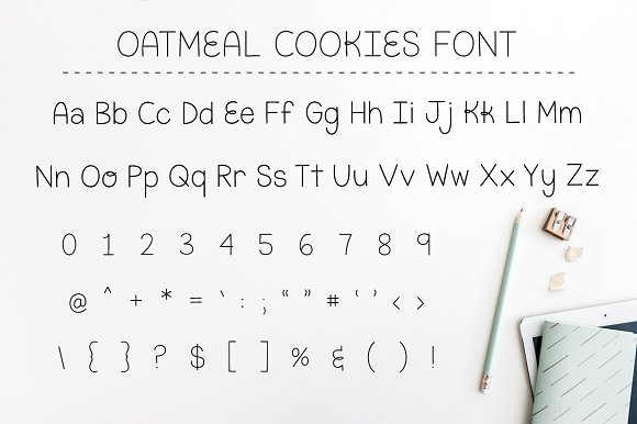 Oatmeal Cookies Font - Intro SALE! Oatmeal Cookies Font - Intro SALE!