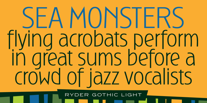 Ryder Gothic Pro Font Family Ryder Gothic Pro Font Family