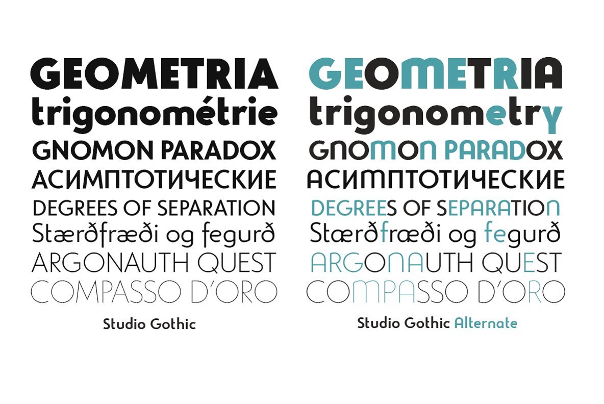 Studio Gothic Font Family Studio Gothic Font Family
