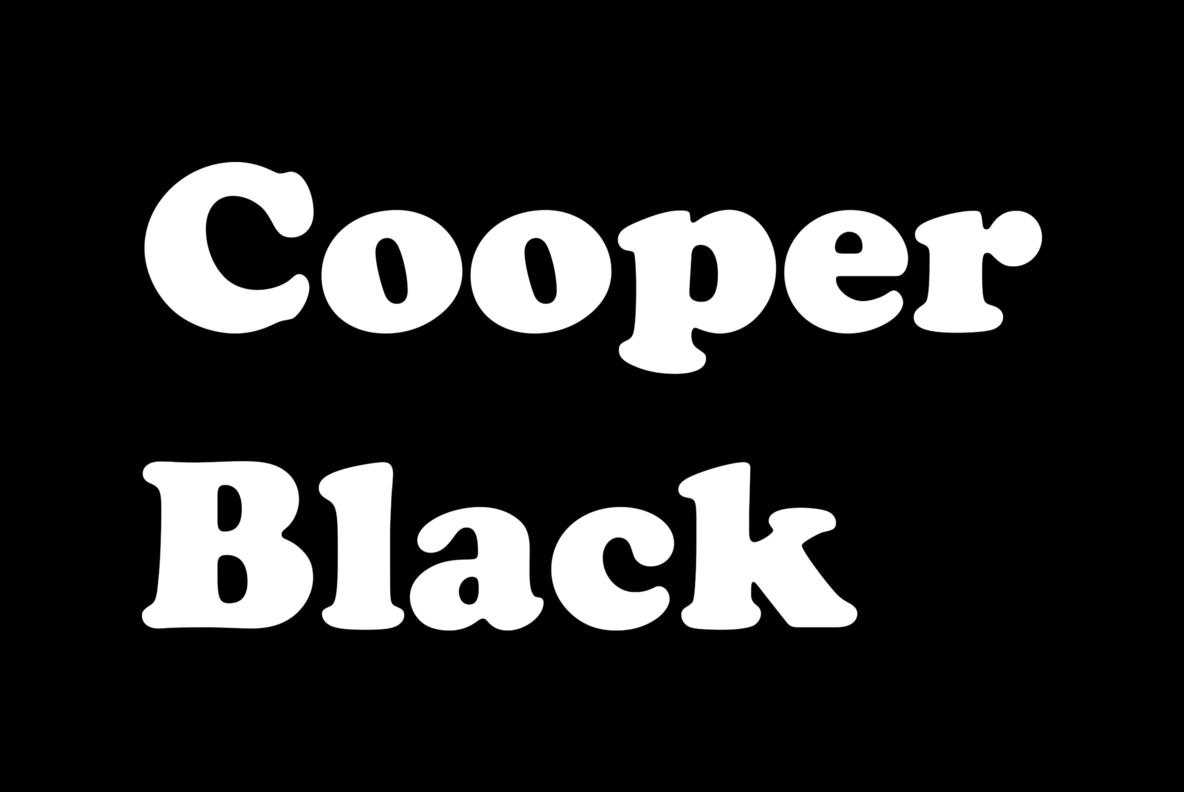 Black шрифт. Cooper Black.