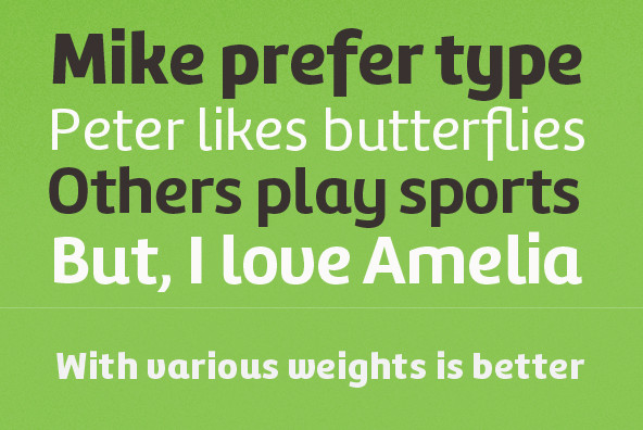 Amelia UP! Font Family Amelia UP! Font Family