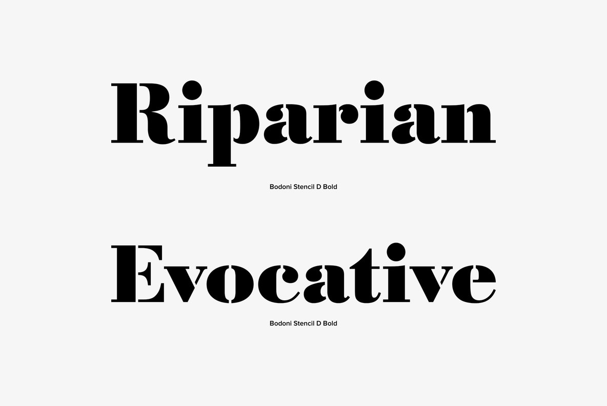 Bodoni Stencil Font