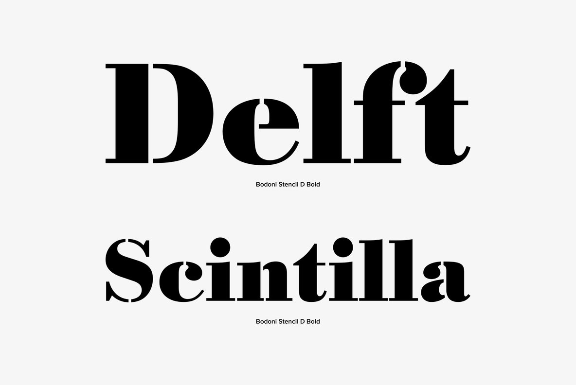 Bodoni Stencil Font