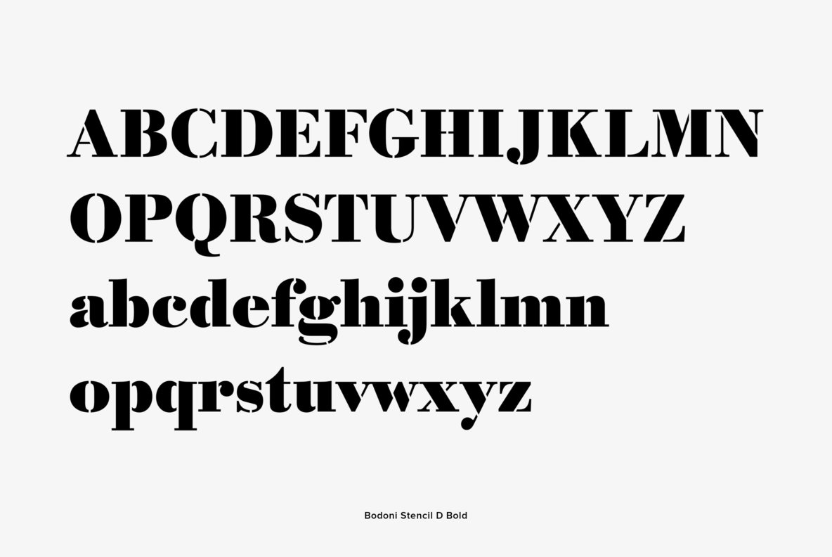 Bodoni Stencil Font