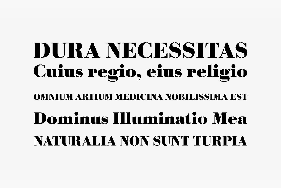 Bodoni Stencil Font