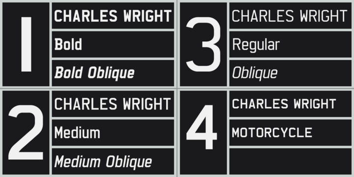 Charles Wright Font Family Charles Wright Font Family