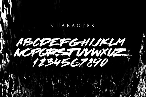 Heavy|Brush script font