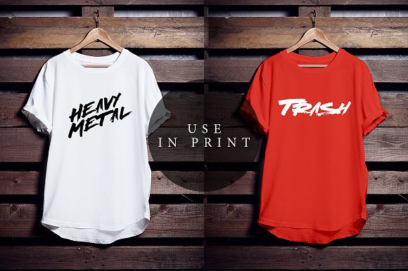 Heavy|Brush script font