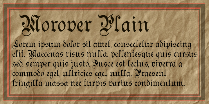Morover Font Family