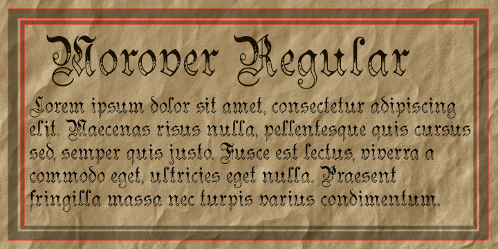 Morover Font Family