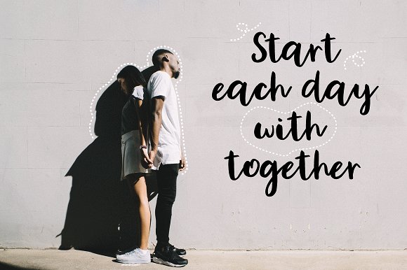New! Sticky | script font