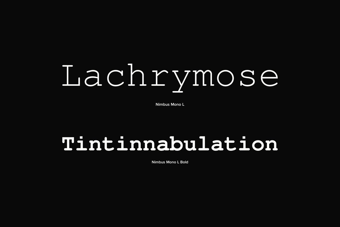 Nimbus Monospace Font Family