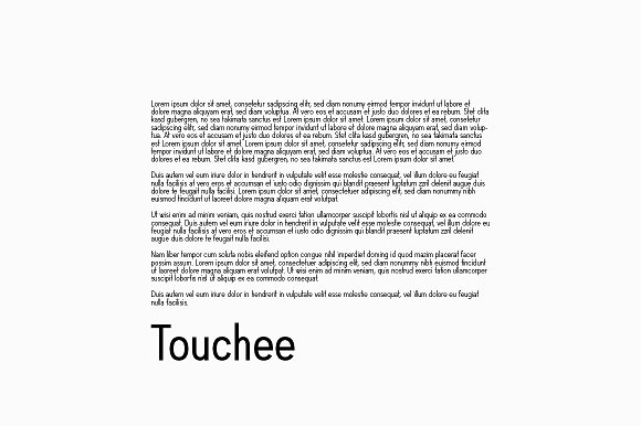 Touchee Minimal Sans Serif