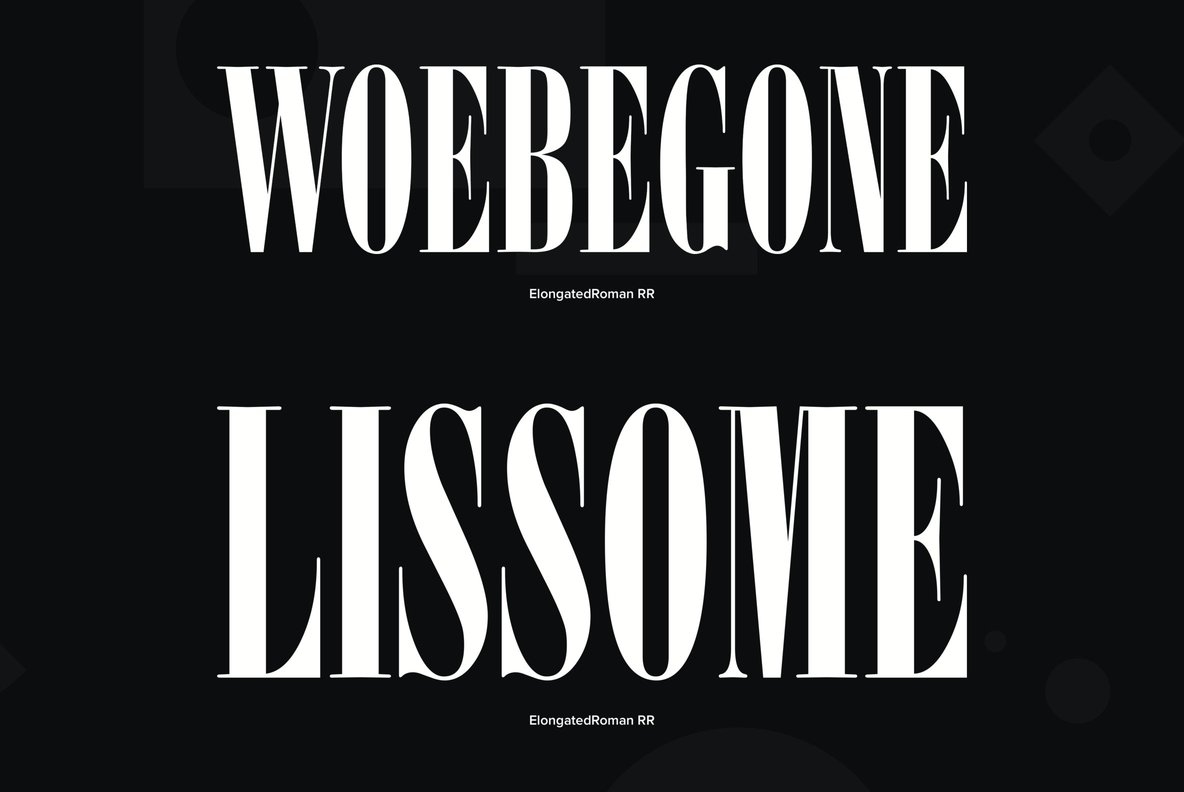 Elongated Roman Font - Free Font