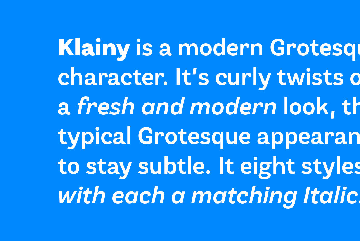 Klainy Font Family Klainy Font Family