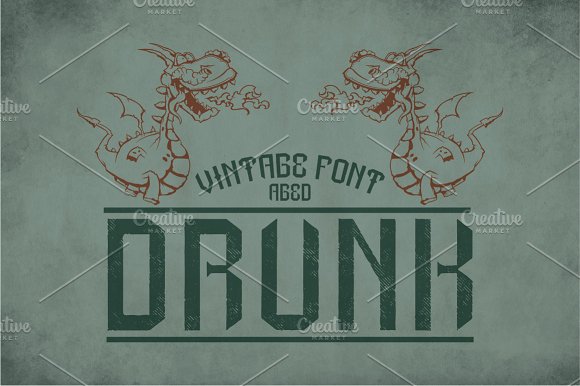 Drunk Modern Label Typeface